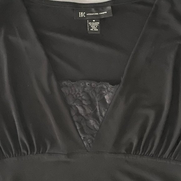 INC International Concepts Black Top Lace Insert Size M - Picture 4 of 5